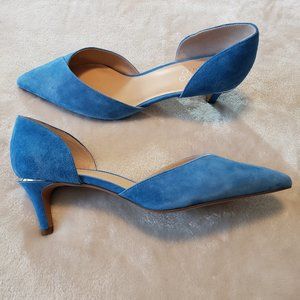 Franco Sarto suede d'orsay heels